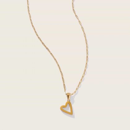Heavenly Heart Necklace in Gold